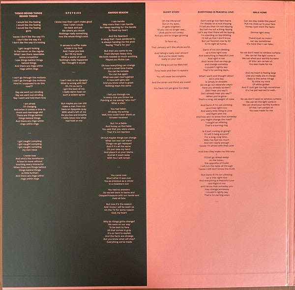 Bon Iver – Sable, Fable (12"+LP, Salmon, Jagjaguwar, 2025) Back Cover