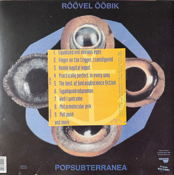 Röövel Ööbik – Popsubterranea (LP+12", Memme Vaev, 2025) Back Cover
