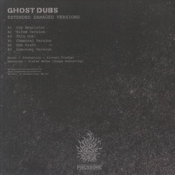 Ghost Dubs – Damaged Versions (12", Pressure, 2025) Back Cover