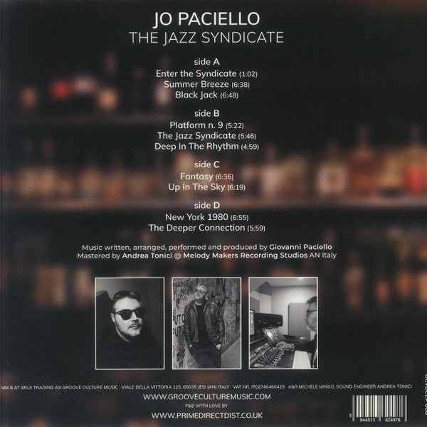 Jo Paciello – The Jazz Syndicate (2x12", Groove Culture Deep, 2025) Back Cover