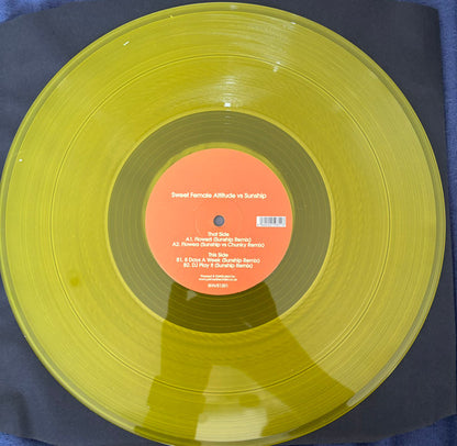Sweet Female Attitude Sunship – Flowers EP (12", Yellow, Reverb Records, 2025) Back Cover