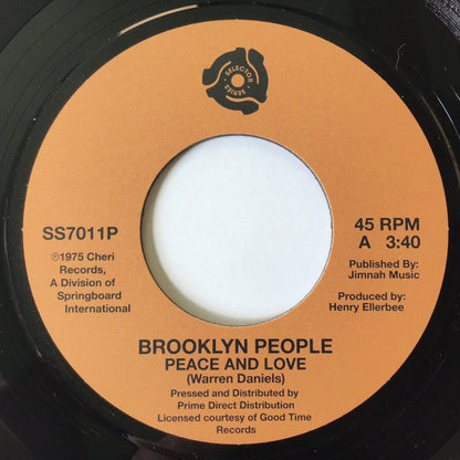 Brooklyn People – Peace And Love (7", Selector Series, 2025) Back Cover