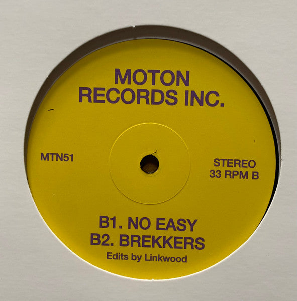 Linkwood – Linkwood Edits (12", Moton Records Inc., 2025) Back Cover
