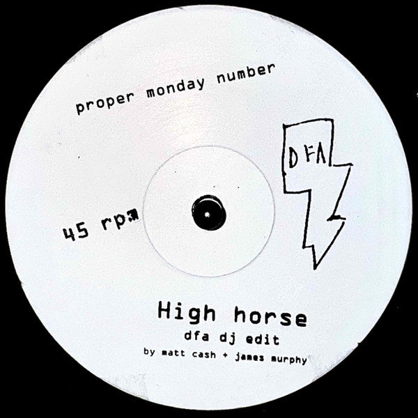 Proper Monday Number – High Horse (12", Hand Stamped, DFA, 2025) Front Cover