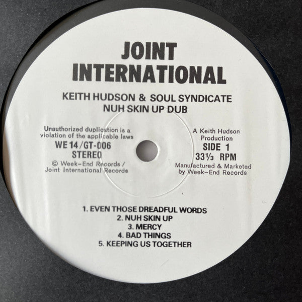Keith Hudson & Soul Syndicate* : Nuh Skin Up Dub (LP, Album, RE)