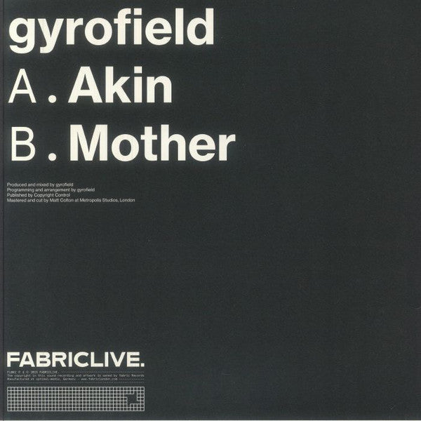 gyrofield – Akin / Mother (12", FabricLive, 2025) Image 3