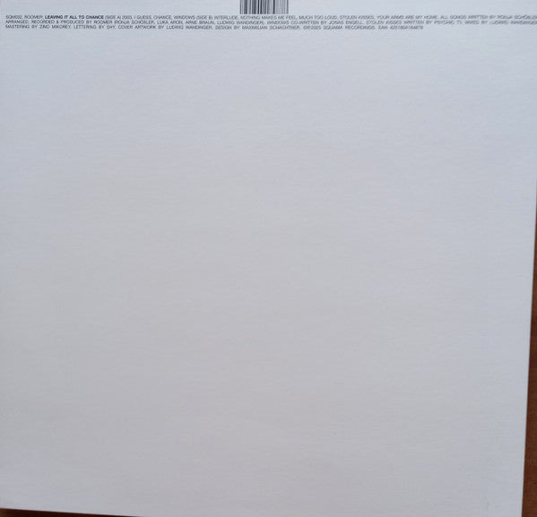 Roomer – Leaving It All To Chance (12", Squama, 2025) Back Cover