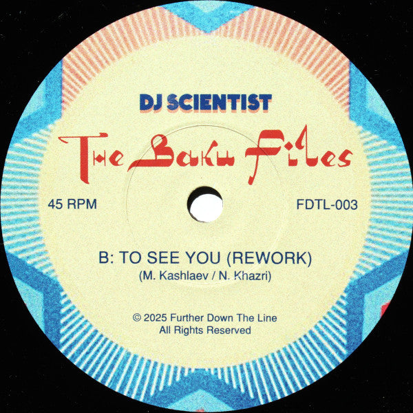DJ Scientist – The Baku Files (7", Further Down The Line, 2025) Image 4