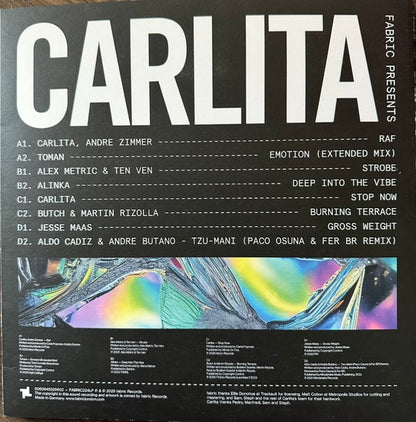 Carlita – fabric presents Carlita (12", Fabric Records, 2025) Back Cover
