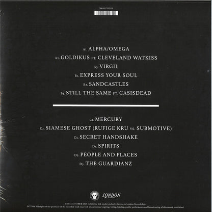 Goldie Rufige Kru – Alpha Omega (2xLP, London Records, 2025) Back Cover