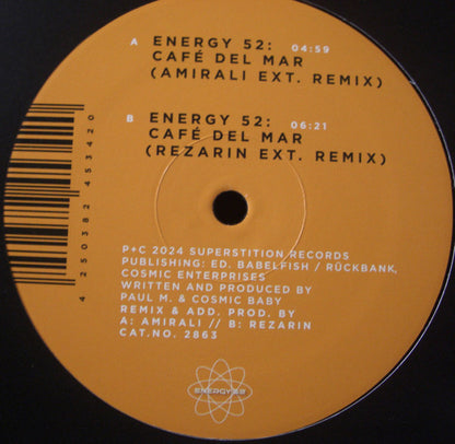Energy 52 : Café Del Mar (Amirali & REZarin Remixes) (10", RE)