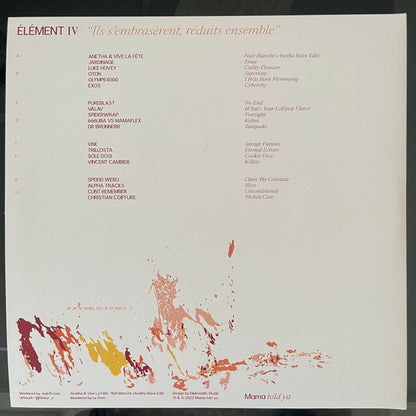 Various – Ils S’embrasèrent, Réduits Ensemble (4xLP, Orange, Mama Told Ya, 2025) Back Cover