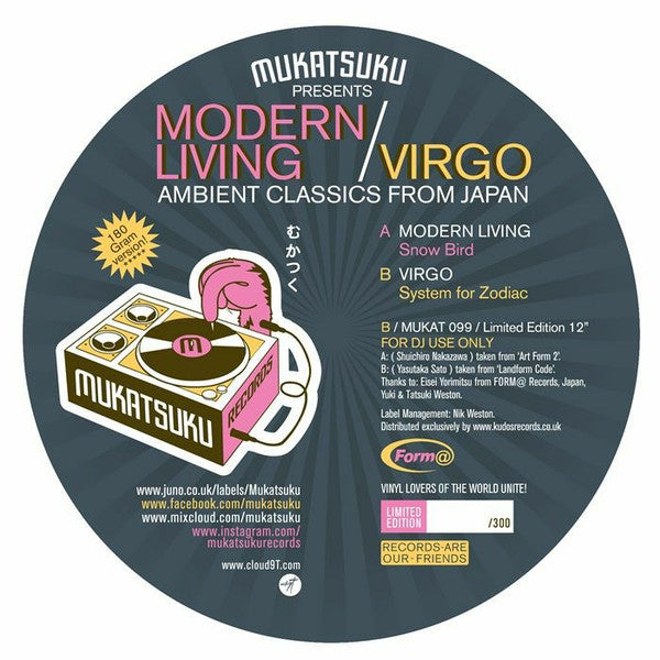 Modern Living Virgo – Ambient Classics From Japan (12", Mukatsuku Records, 2025) Front Cover