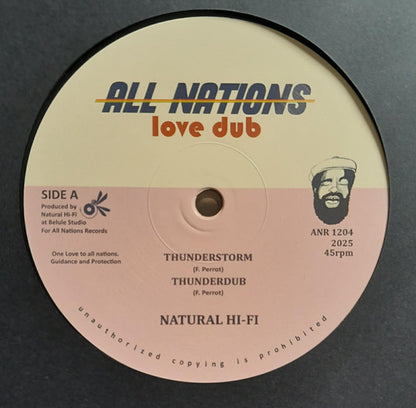 Natural Hi-Fi – Thunderstorm (12", All Nations Records, 2025) Front Cover
