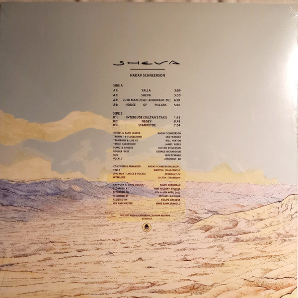 Nadav Schneerson – Sheva (LP, Kavana Records, 2025) Back Cover