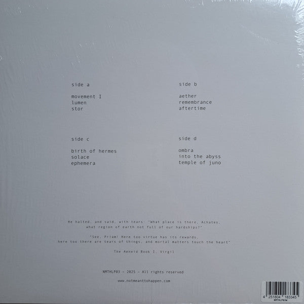 Tren – Tears Of Things, Sorrows Of The Universe (2xLP, Milky Translucent, Not Meant To Happen, 2025) Back Cover