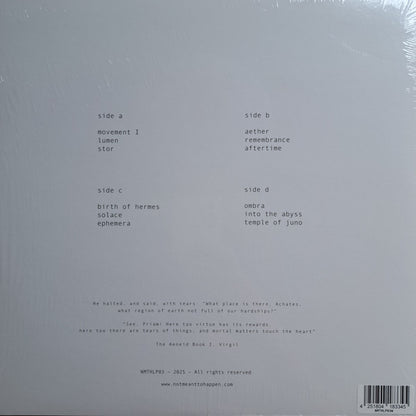Tren – Tears Of Things, Sorrows Of The Universe (2xLP, Milky Translucent, Not Meant To Happen, 2025) Back Cover