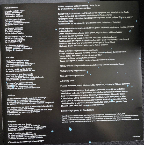 Léonie Pernet : Poèmes Pulvérisés (LP, Album, Cle)