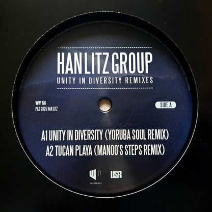 Han Litz Group – Unity In Diversity Remixes (12", Wicked Wax Amsterdam, 2025) Front Cover
