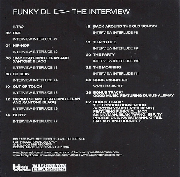 Funky DL : The Interview (CD, Album, Promo)