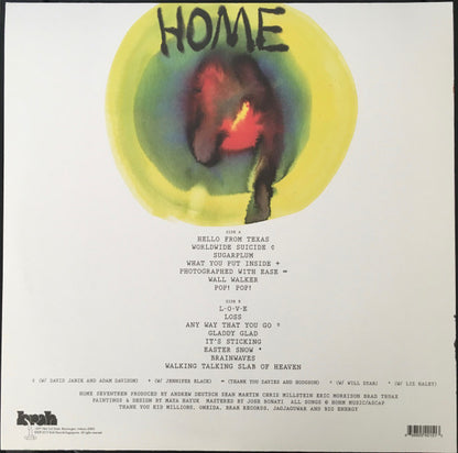Home – Seventeen (LP, Brah Records, 2010) Back Cover