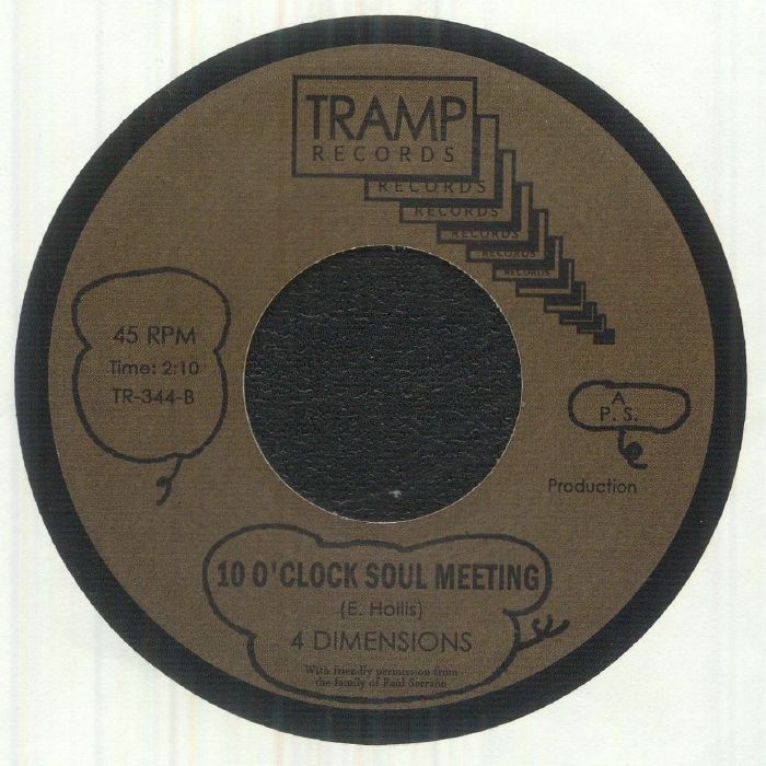 4 Dimensions – Hipper Snapper / 10 O'Clock Soul Meeting (7", Tramp Records, 2026) Back Cover