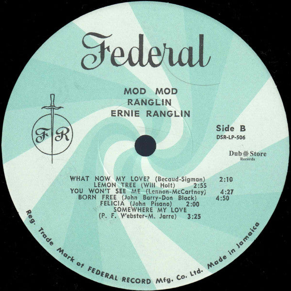 Ernie Ranglin – A Mod A Mod Ranglin (LP, Dub Store Records, 2012) Image 4