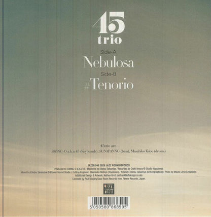 45 Trio – Nebulosa (7", Jazz Room Records, 2026) Back Cover