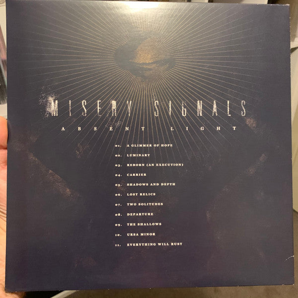 Misery Signals – Absent Light (LP, Gold, Not On Label, 2013) Back Cover