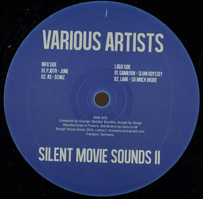 Various – Silent Movie Sounds II (33 ⅓ RPM, Rough House Rosie, 2014) Front Cover