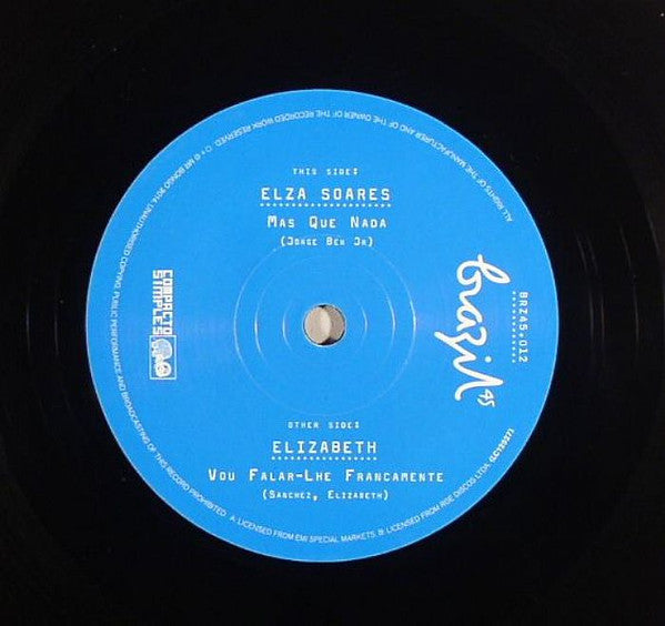 Elza Soares / Elizabeth (23) : Mas Que Nada / Vou Falar-Lhe Francamente (7", Single)