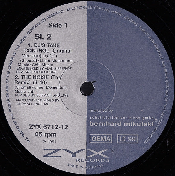 SL2 : DJ's Take Control (12")