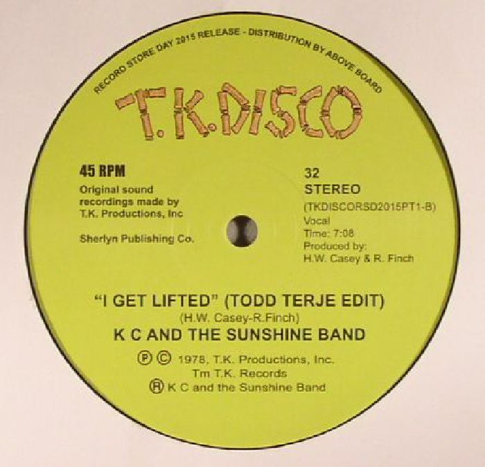 K C And The Sunshine Band - I Get Lifted (10") (Green)