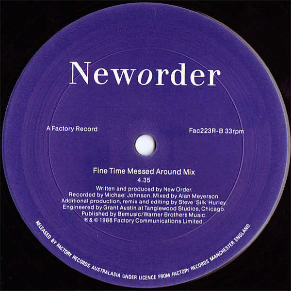 Neworder* : Fine Time (Remix) (12")