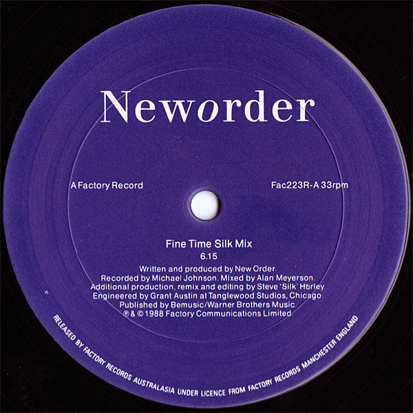 Neworder* : Fine Time (Remix) (12")