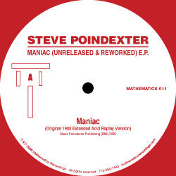 Steve Poindexter : Maniac (Unreleased & Reworked) E.P. (12", EP)