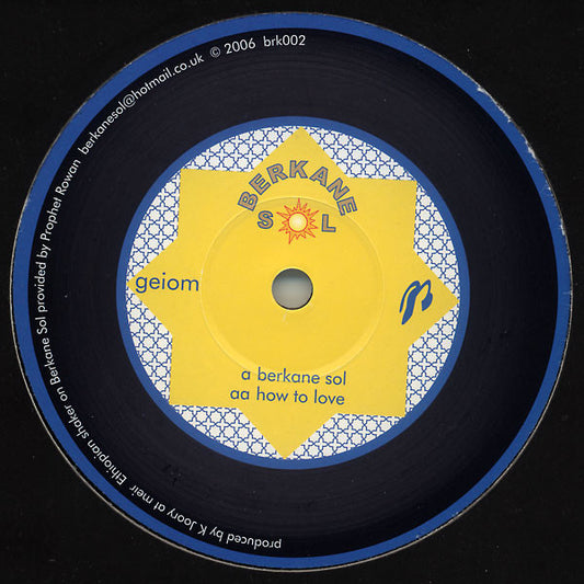 Geiom : Berkane Sol / How To Love (12")
