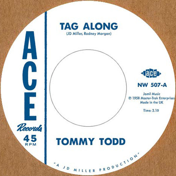 Tommy Todd Wiley Jeffers – Tag Along / She’s Coming Back Again (7", Ace, 2014) Front Cover