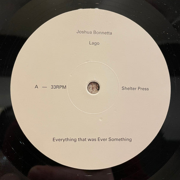 Joshua Bonnetta – Lago (LP, Shelter Press, 2016) Back Cover