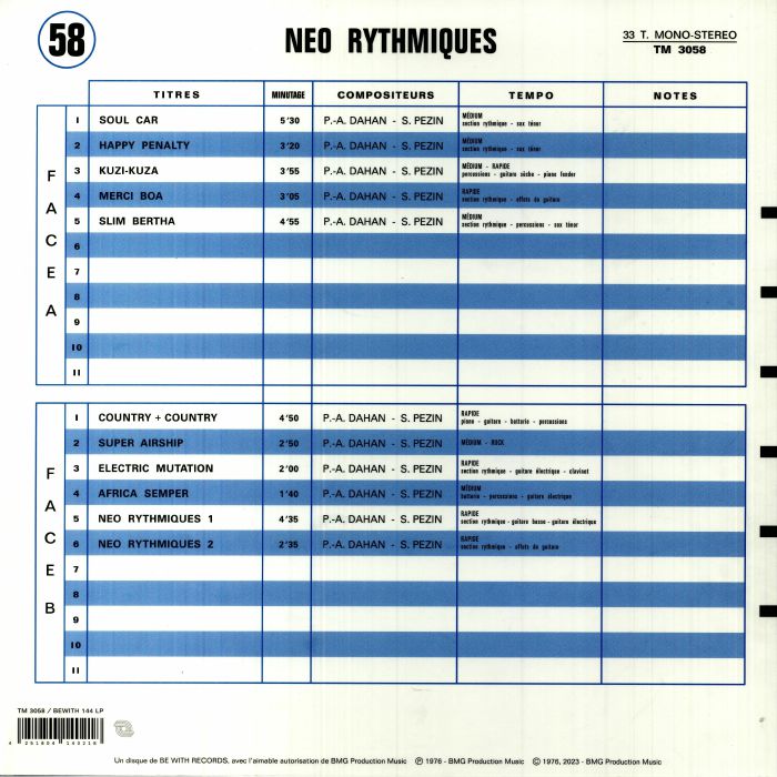 Pierre-Alain Dahan Et Slim Pezin - Neo Rythmiques (LP)