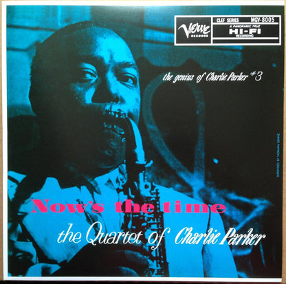 The Charlie Parker Quartet : Now's The Time (LP, Album, RE, RP, 180)