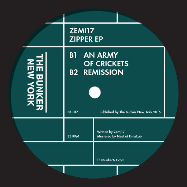 Zemi 17 – Zipper EP (12", Coke Bottle Transparent, The Bunker New York, 2016) Image 3