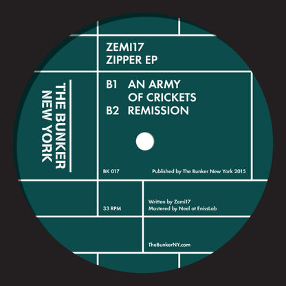 Zemi 17 – Zipper EP (12", Coke Bottle Transparent, The Bunker New York, 2016) Image 3