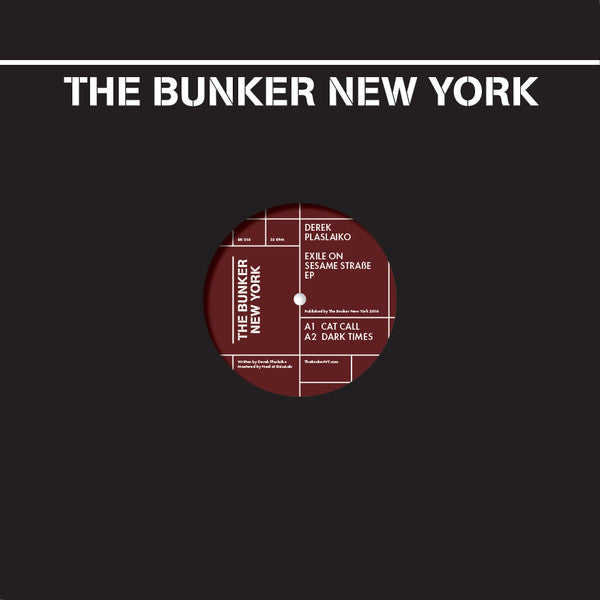 Derek Plaslaiko – Exile On Sesame Straße EP (12", Red, The Bunker New York, 2016) Front Cover