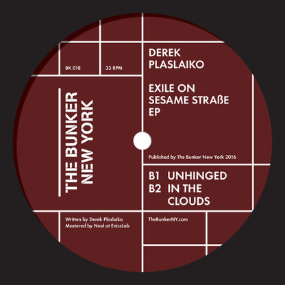 Derek Plaslaiko – Exile On Sesame Straße EP (12", Red, The Bunker New York, 2016) Image 3