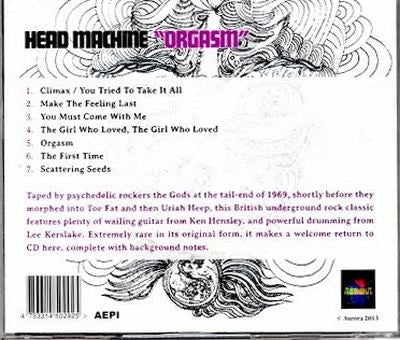 Head Machine (2) : Orgasm (CD, Album, RE, Unofficial)