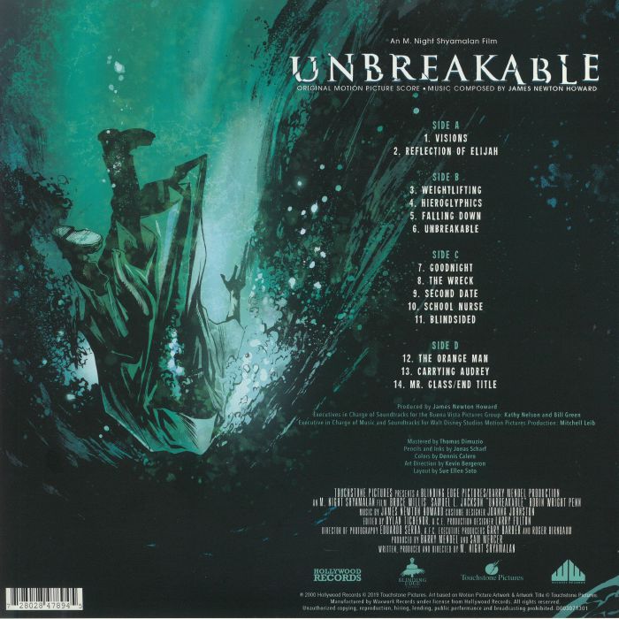 James Newton Howard - Unbreakable (Original Motion Picture Score) (2xLP) (180g, Aqua)
