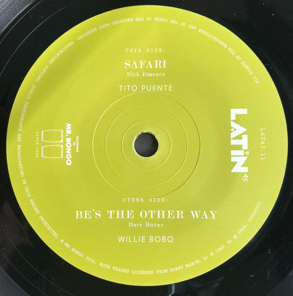 Tito Puente / Willie Bobo : Safari  / Be’s The Other Way (7", Single)