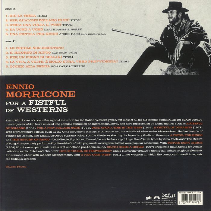 Ennio Morricone - For A Fistful Of Westerns (LP) (Clear Orange)