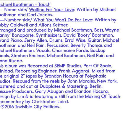 Michael Boothman : Touch (12", RE, RP)